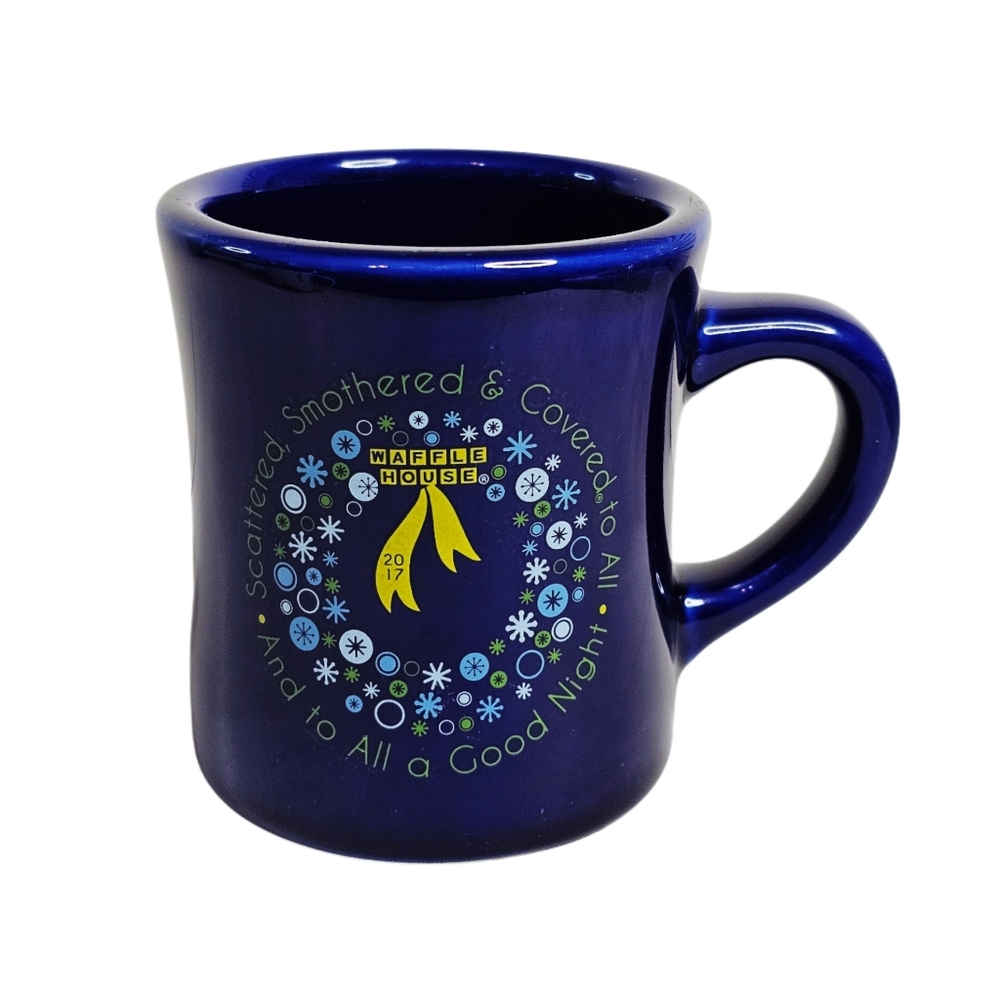 Waffle House Scattered Smothered Covered 2017 Christmas Coffee Mug Breakfast Cup